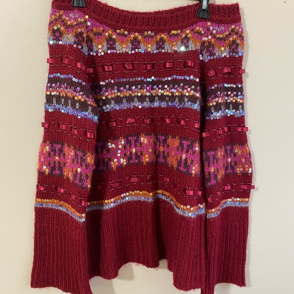 Moda international mohair blend wine red sweater - Picture 6 of 9